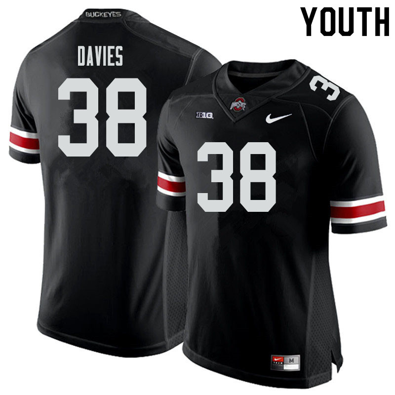 Youth #38 Marvin Davies Ohio State Buckeyes College Football Jerseys Sale-Black